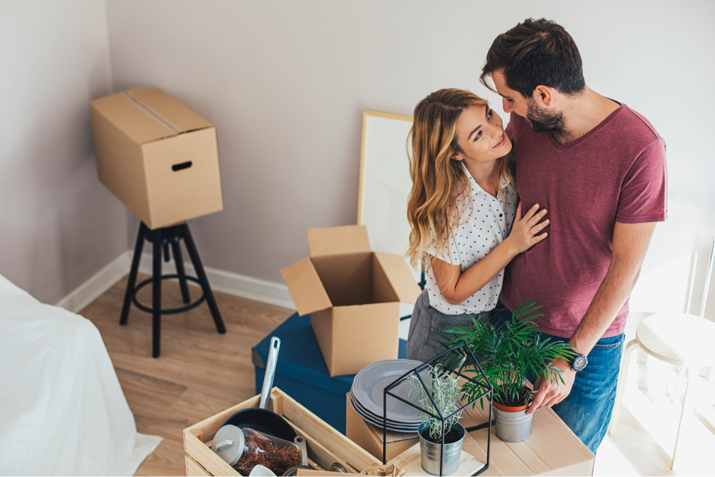 Couple moving into home